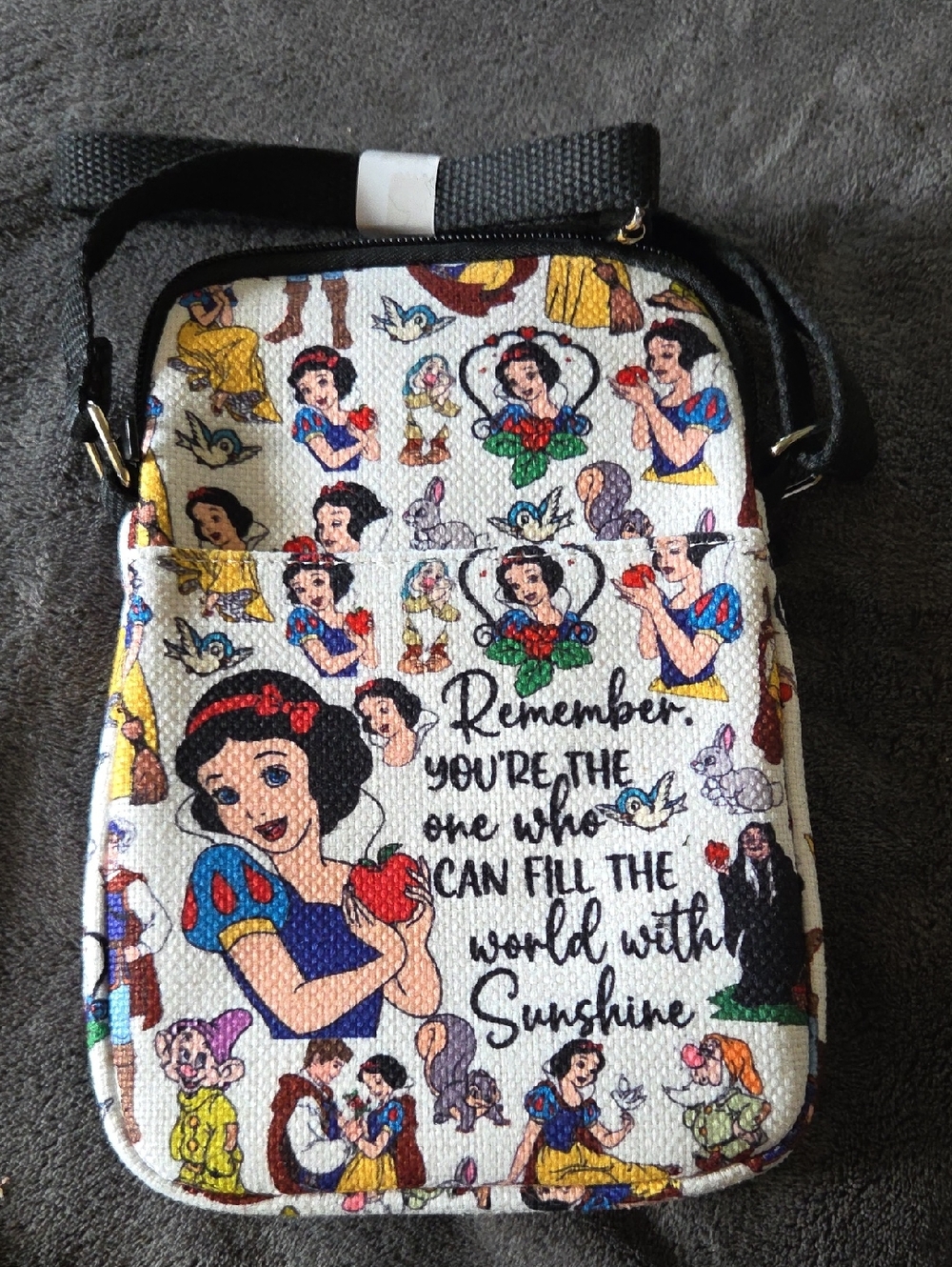 Snow White Character Crossbody Bag in White